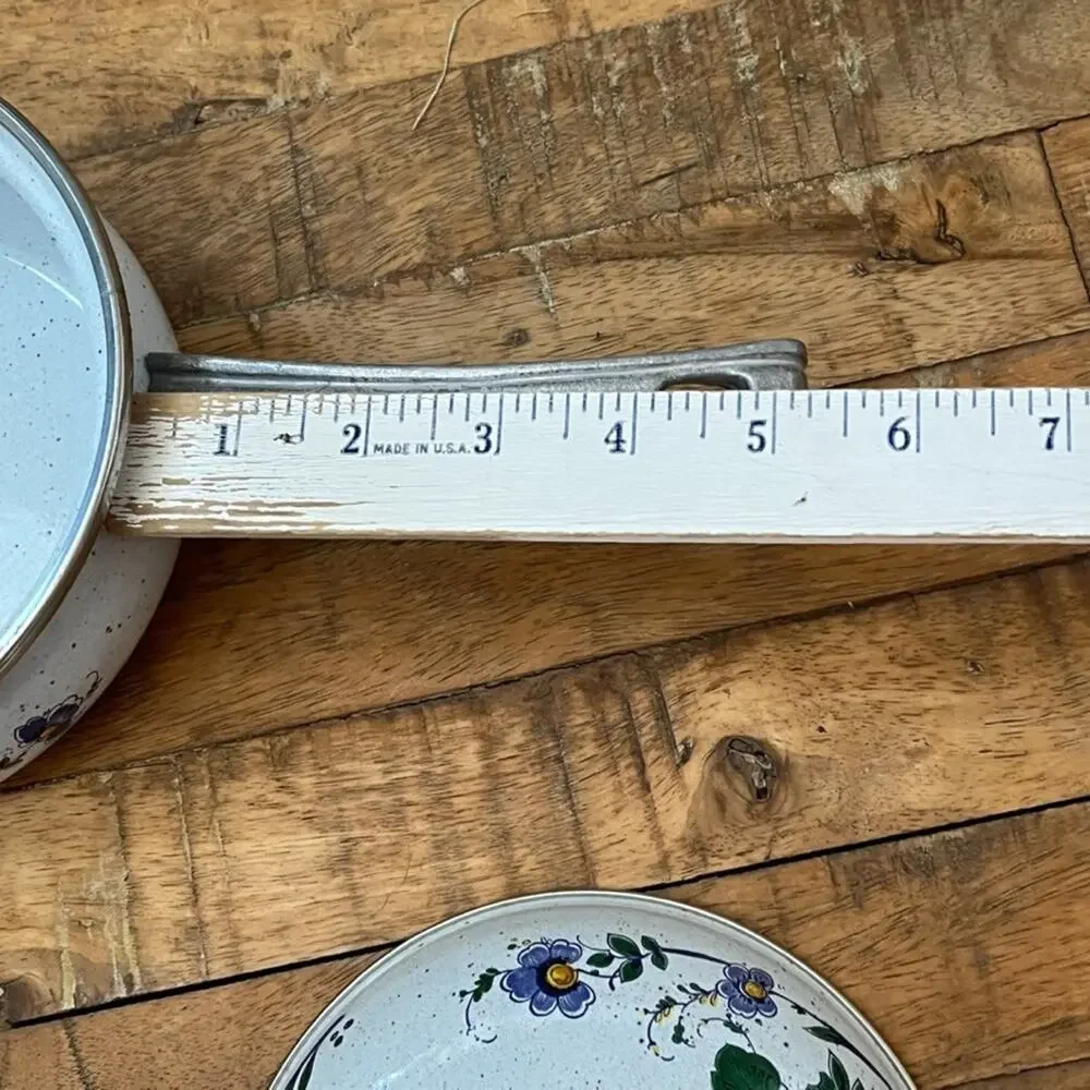 Vintage Asta Germany Enamel Cookware Saucepan t 6.5